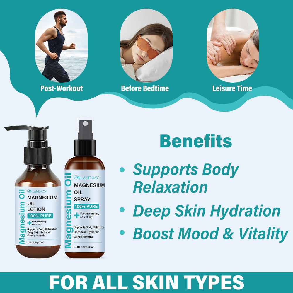マグネシウムオイルスプレー＆ローションセット – 100%ピ - Bath Salts Magnesium のレビューと価格