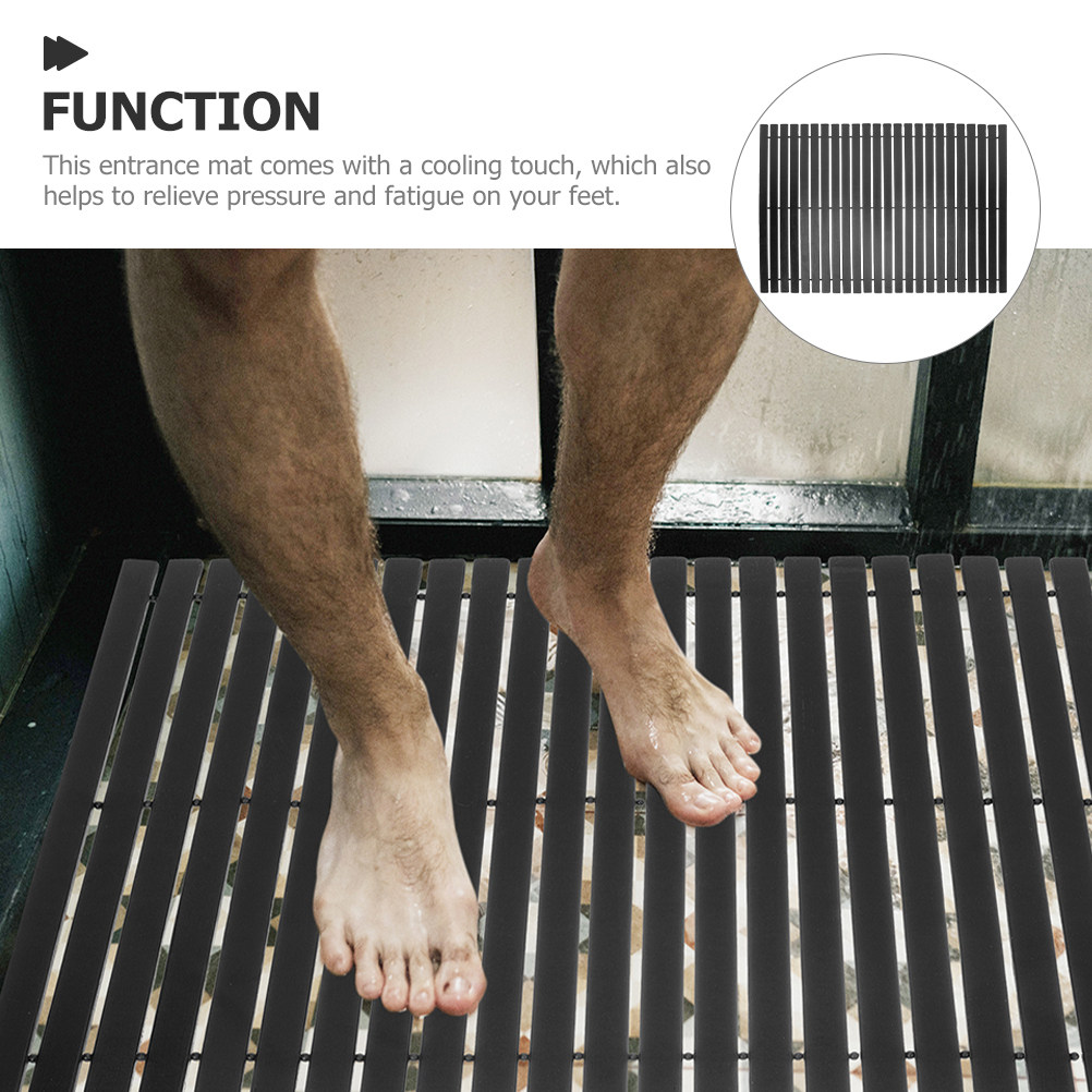 滑り止め加工を施した竹製バスマット。シャワー、浴槽、浴室の床 - Bamboo Bath Mat のレビューと価格