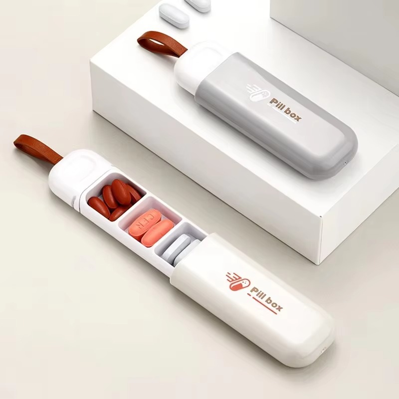 持ち運び可能な、カラフルな3つの仕切り付きの薬ケース。健康管 - Health & Wellness Unlimited のレビューと価格
